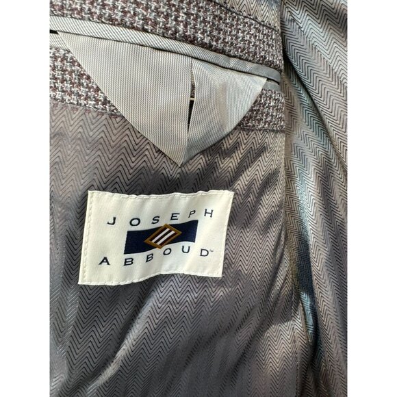Joseph Abboud Heritage Wool & Cotton Slim Fit Blazer Size 42 Regular Gray - Picture 8 of 15